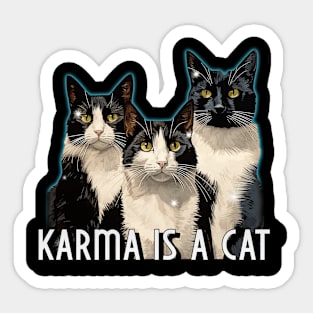 Karma is a Cat Sticker